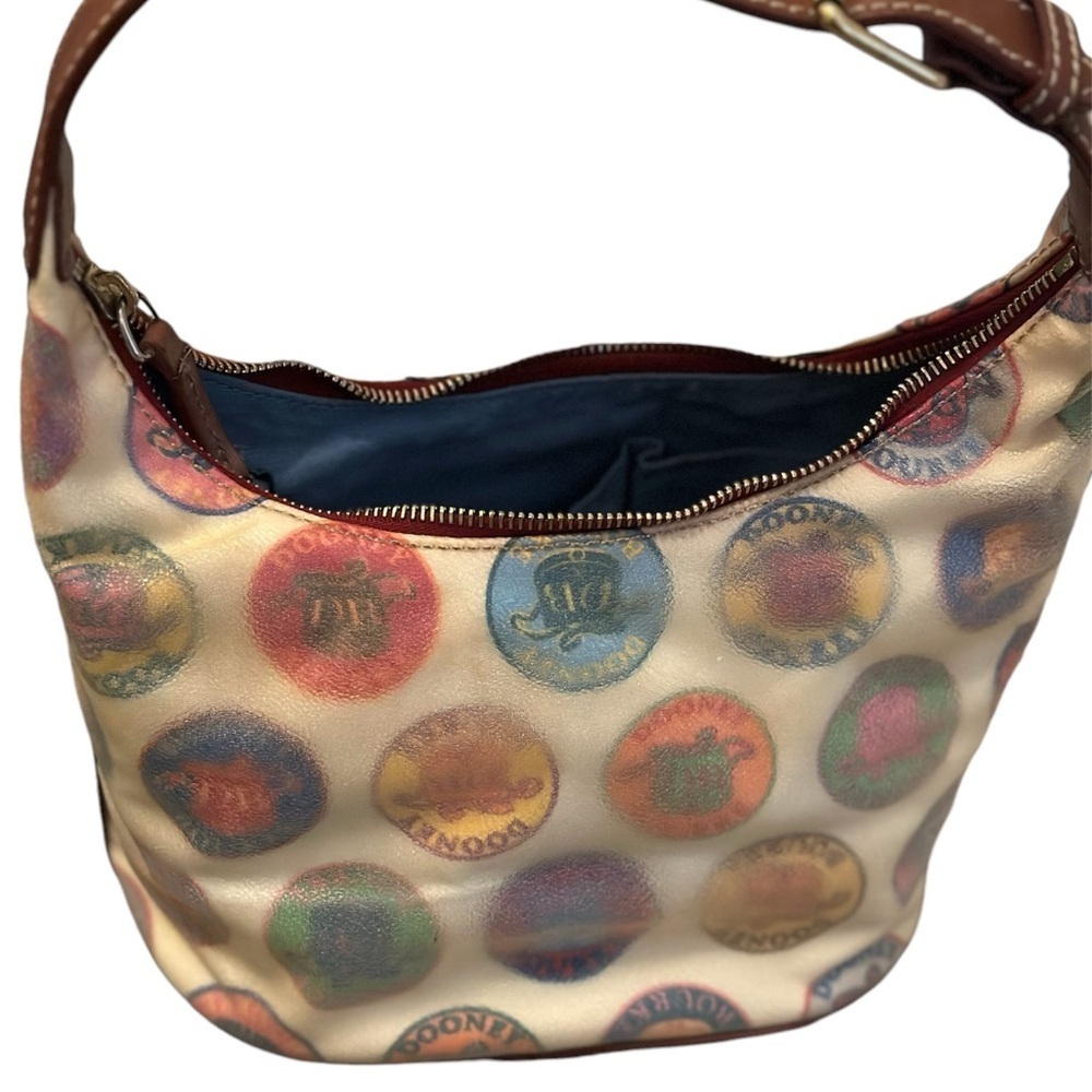Y2K Vintage Dooney and Bourke Canvas Coated Small Shoulder Bag - Picture 10 of 16